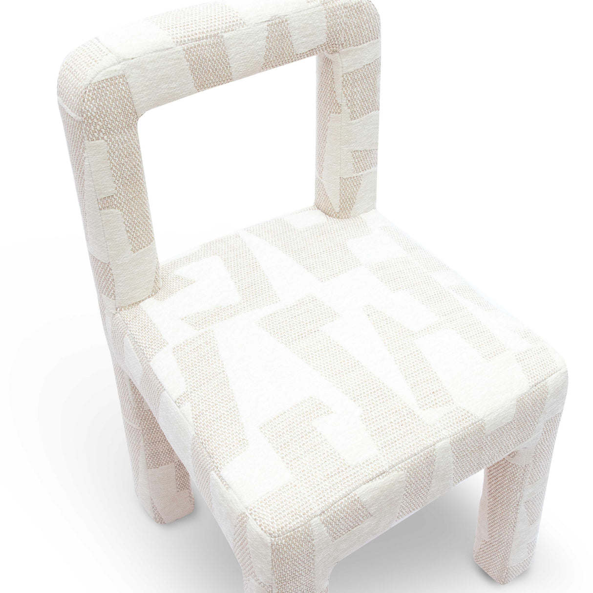 Hazel Cream Patterned Jacquard Dining Chair by TOV Furniture at Eve Furniture