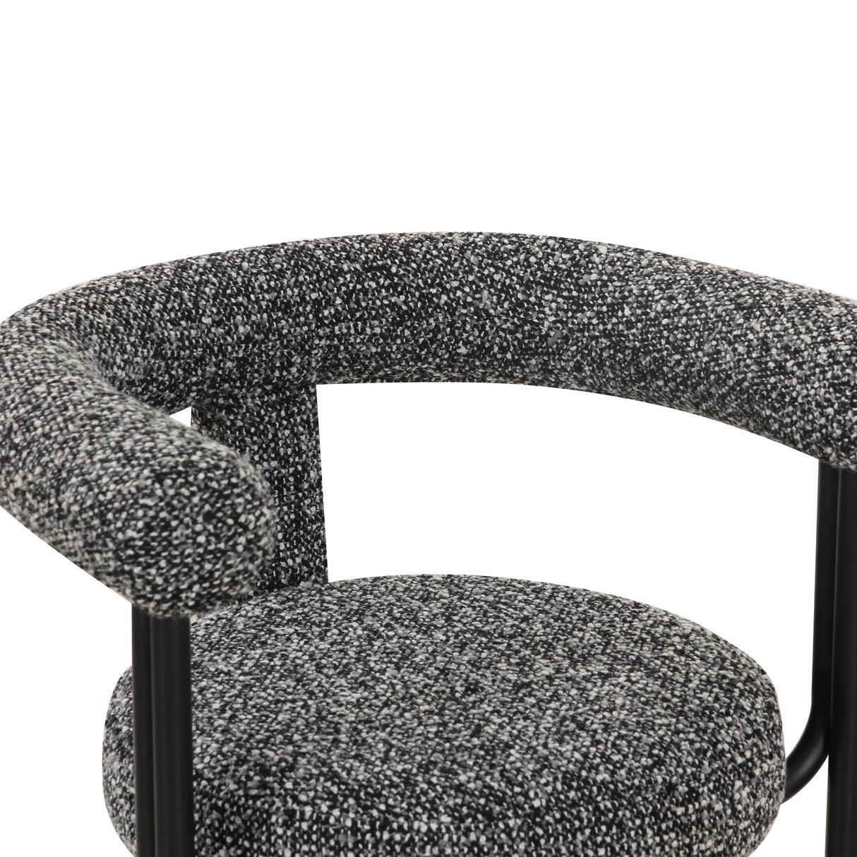 Synn Black Performance Boucle Dining Chair by TOV Furniture at Eve Furniture