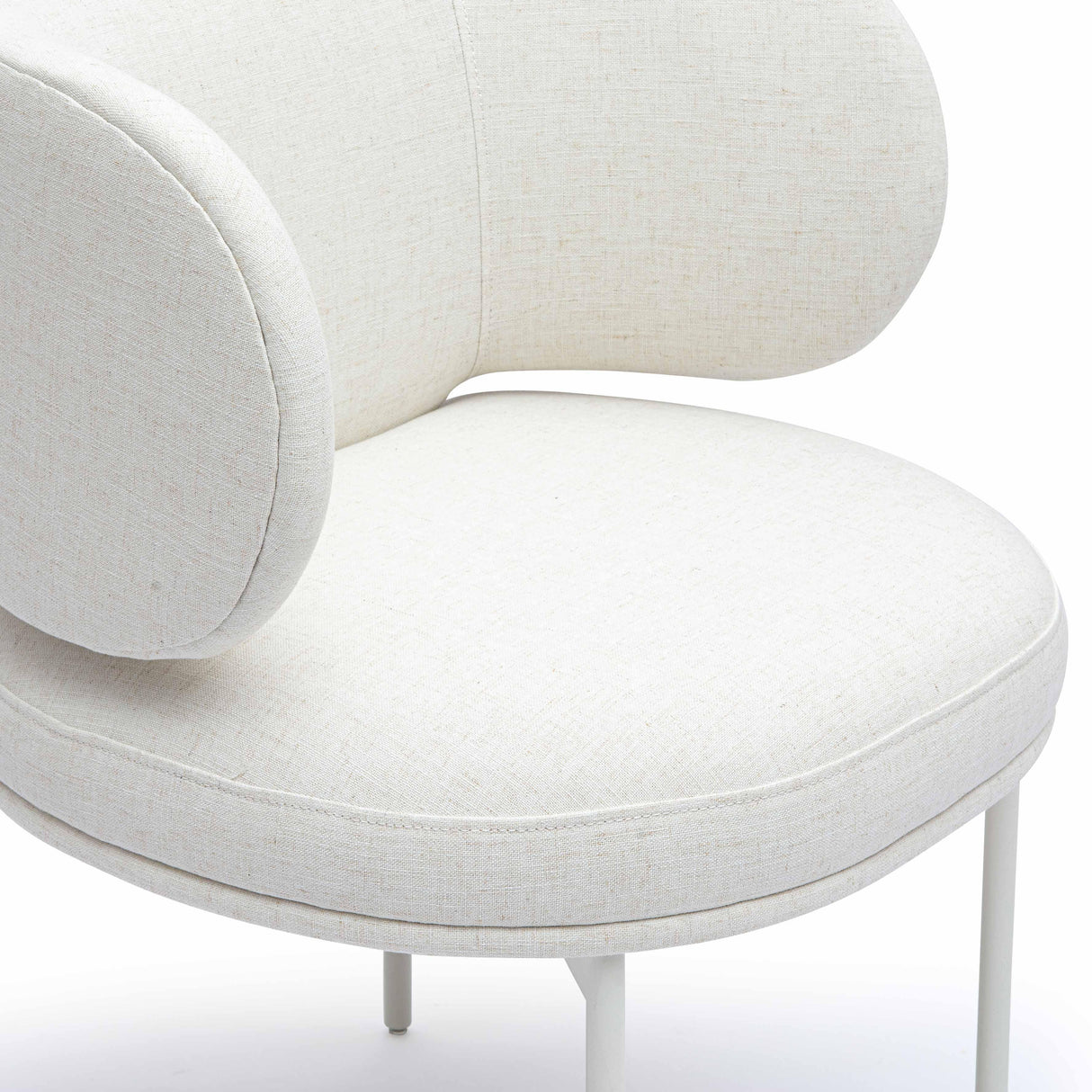 Maureen Cream Performance Upcycled Linen Dining Chair by TOV Furniture at Eve Furniture