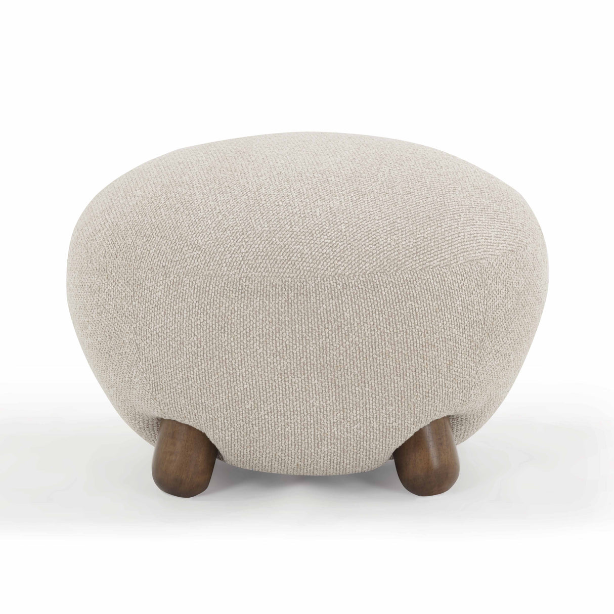 Pucker Warm Grey Boucle Ottoman by TOV Furniture at Eve Furniture