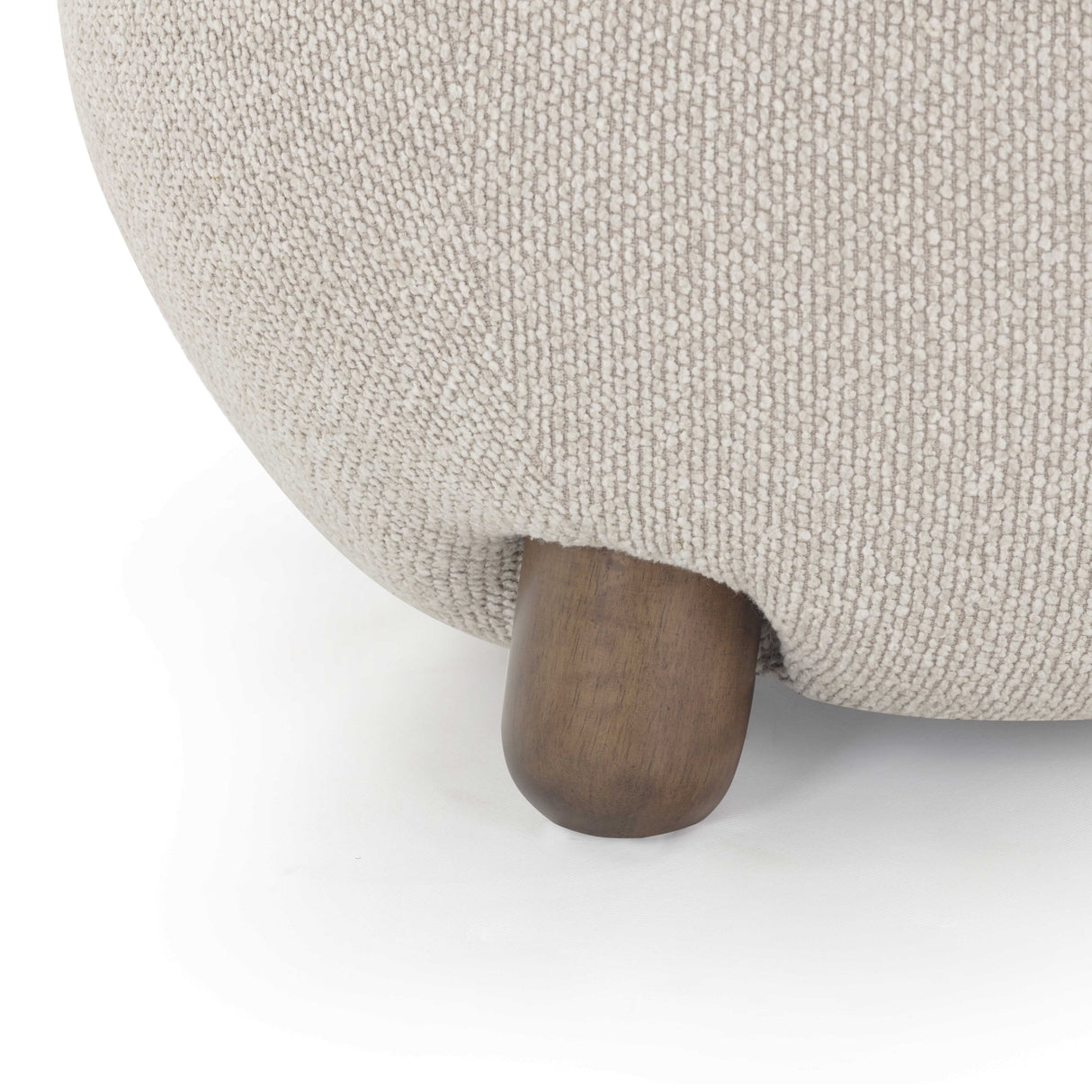Pucker Warm Grey Boucle Ottoman by TOV Furniture at Eve Furniture