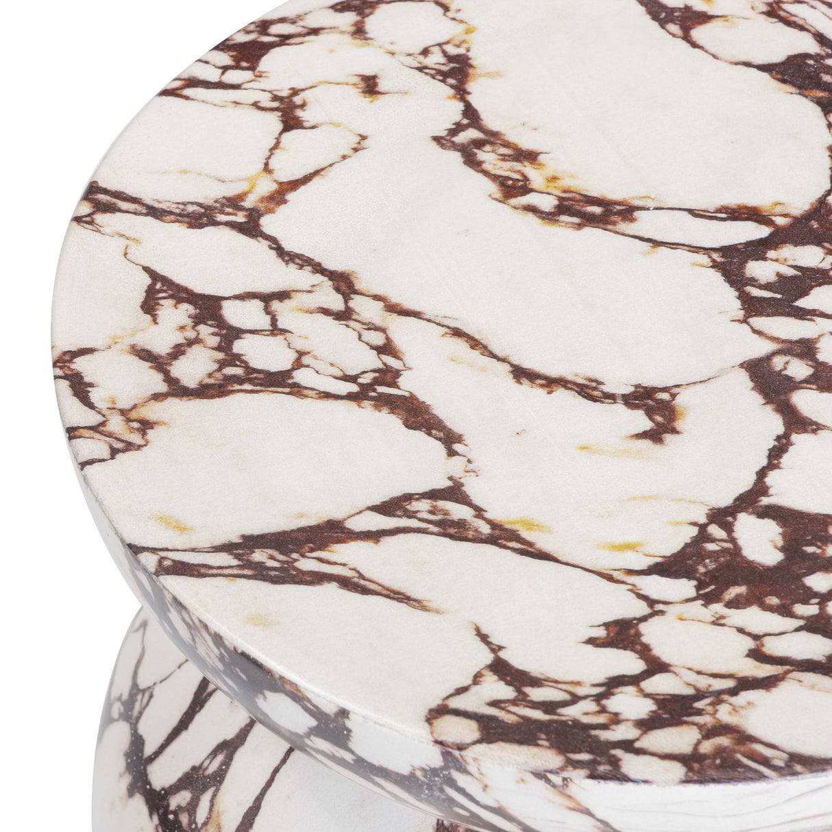 Pia Red Faux Marble Indoor/Outdoor Concrete Side Table by TOV Furniture at Eve Furniture