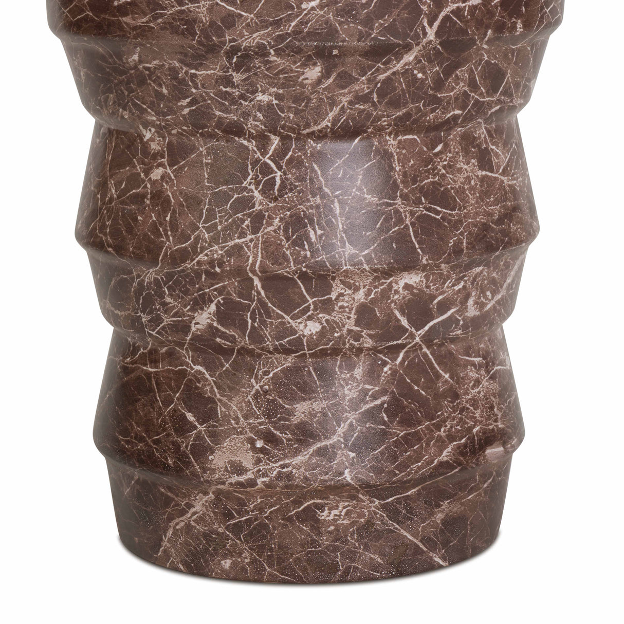 Ayon Faux Red Levanto Marble Indoor/Outdoor Concrete Side Table by TOV Furniture at Eve Furniture