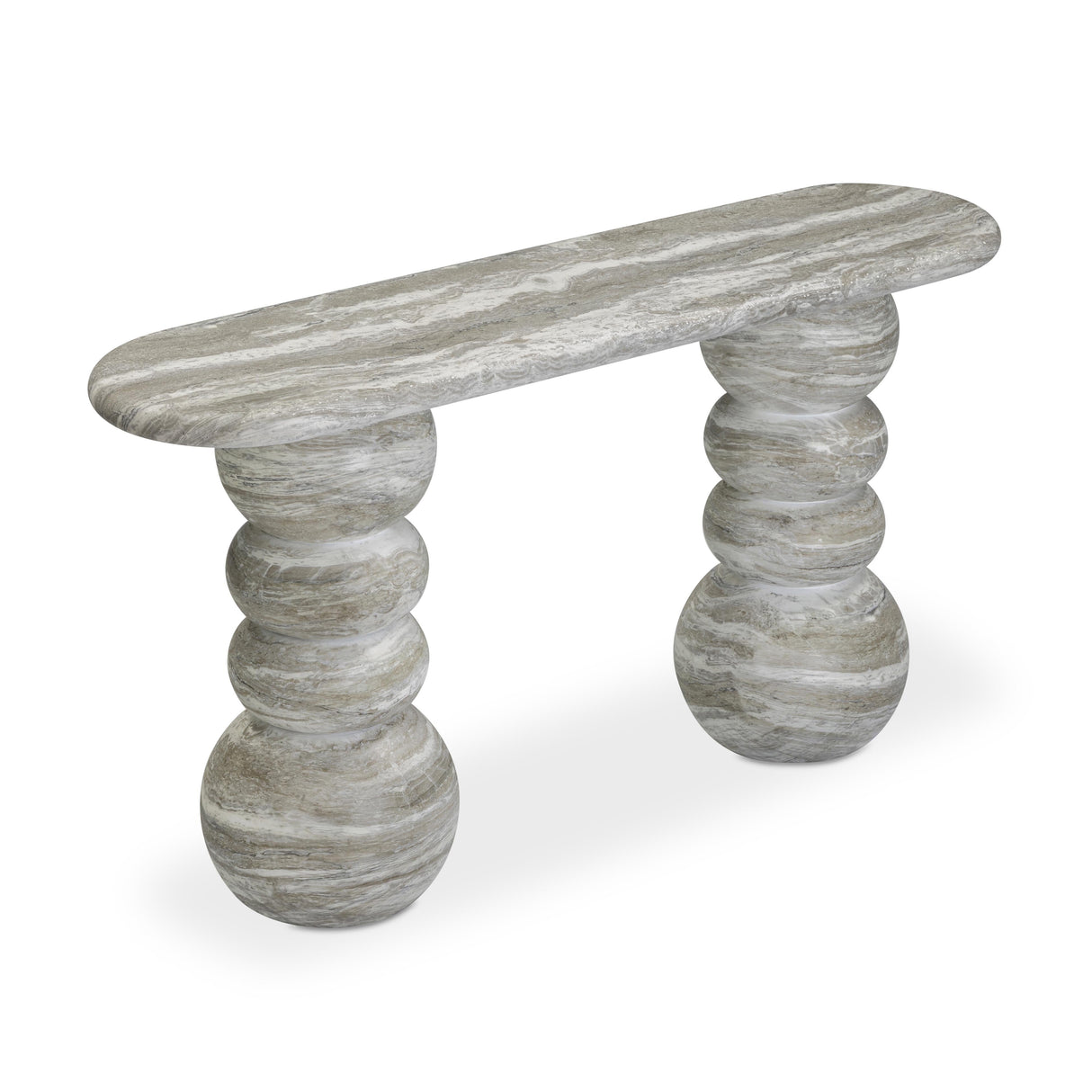 Hyre 59" Faux Stone Indoor/Outdoor Concrete Console Table by TOV Furniture at Eve Furniture