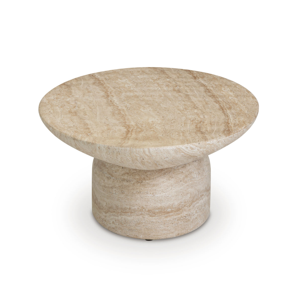 Sonia 51" Faux Travertine Indoor/Outdoor Concrete Coffee Table by TOV Furniture at Eve Furniture