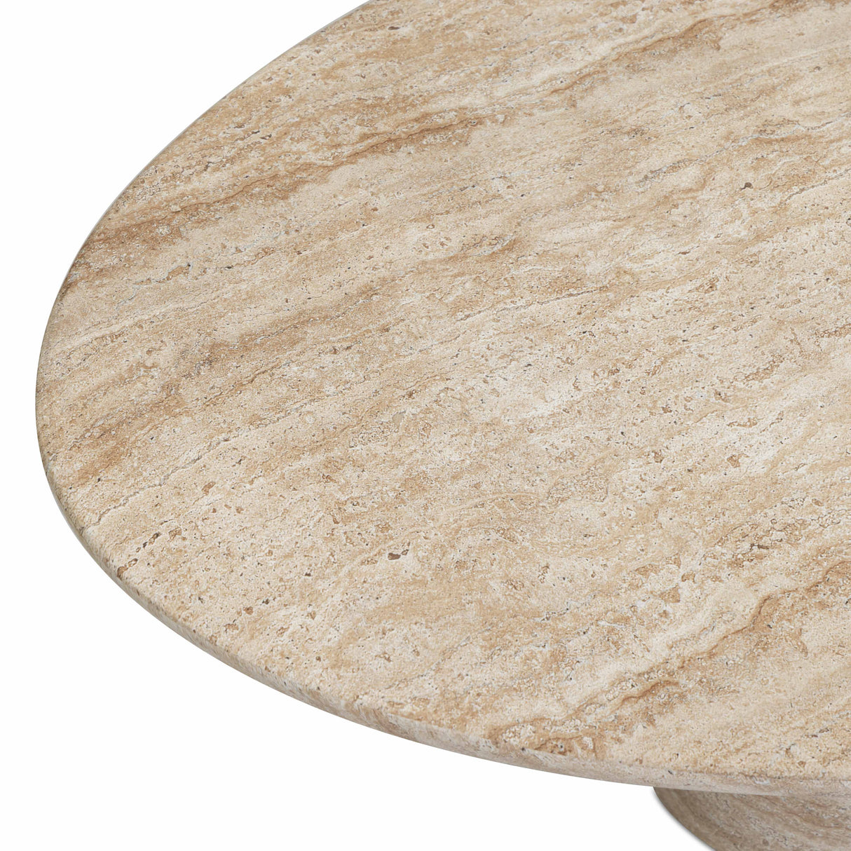 Sonia 51" Faux Travertine Indoor/Outdoor Concrete Coffee Table by TOV Furniture at Eve Furniture