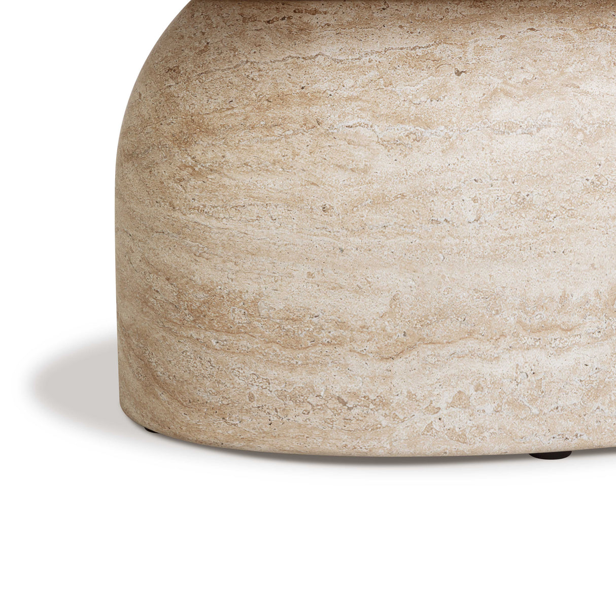 Sonia 51" Faux Travertine Indoor/Outdoor Concrete Coffee Table by TOV Furniture at Eve Furniture