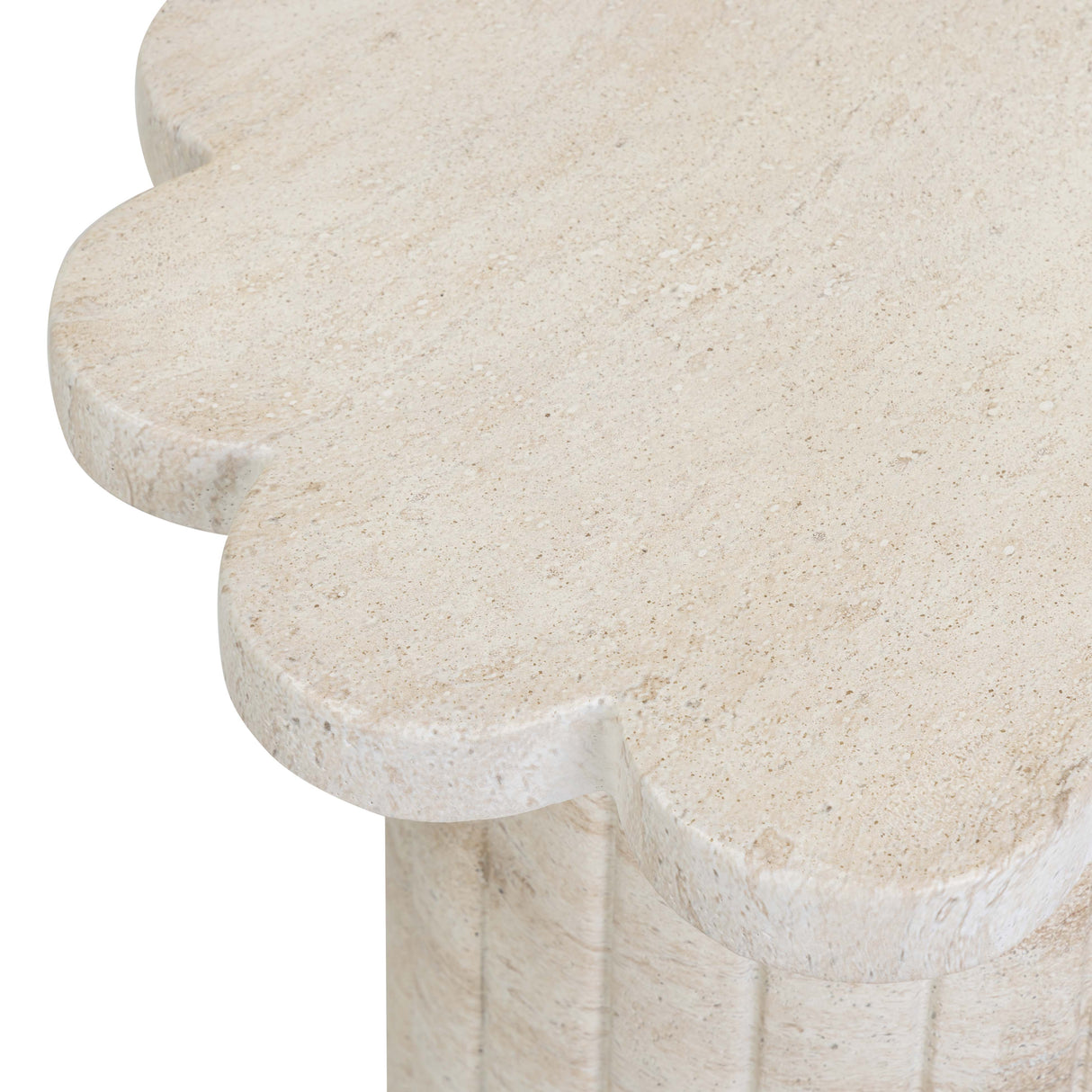 Blossom Faux Travertine Indoor/Outdoor Concrete Side Table by TOV Furniture at Eve Furniture