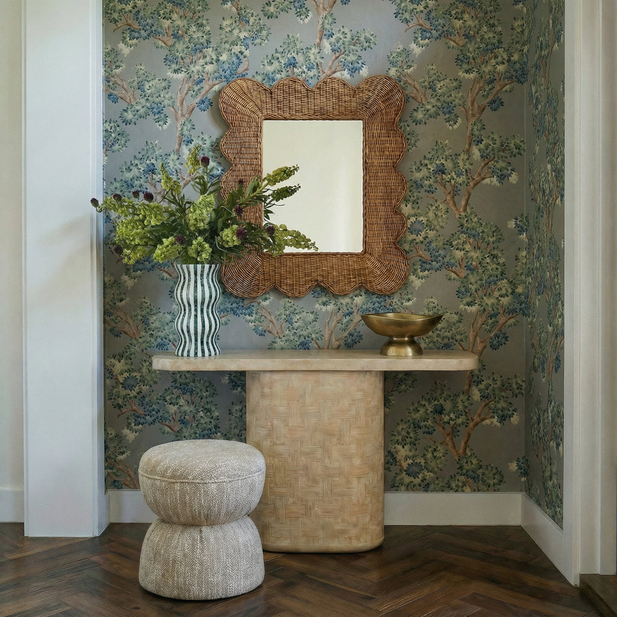 Tomlin Ruched Performance Fabric Game Ottoman by TOV Furniture at Eve Furniture