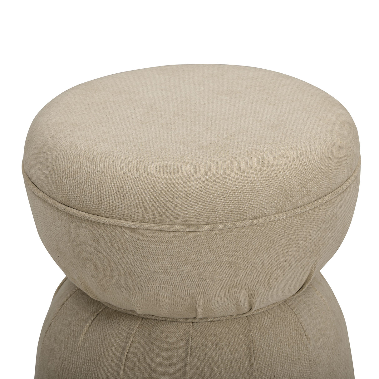 Tomlin Ruched Performance Fabric Game Ottoman by TOV Furniture at Eve Furniture