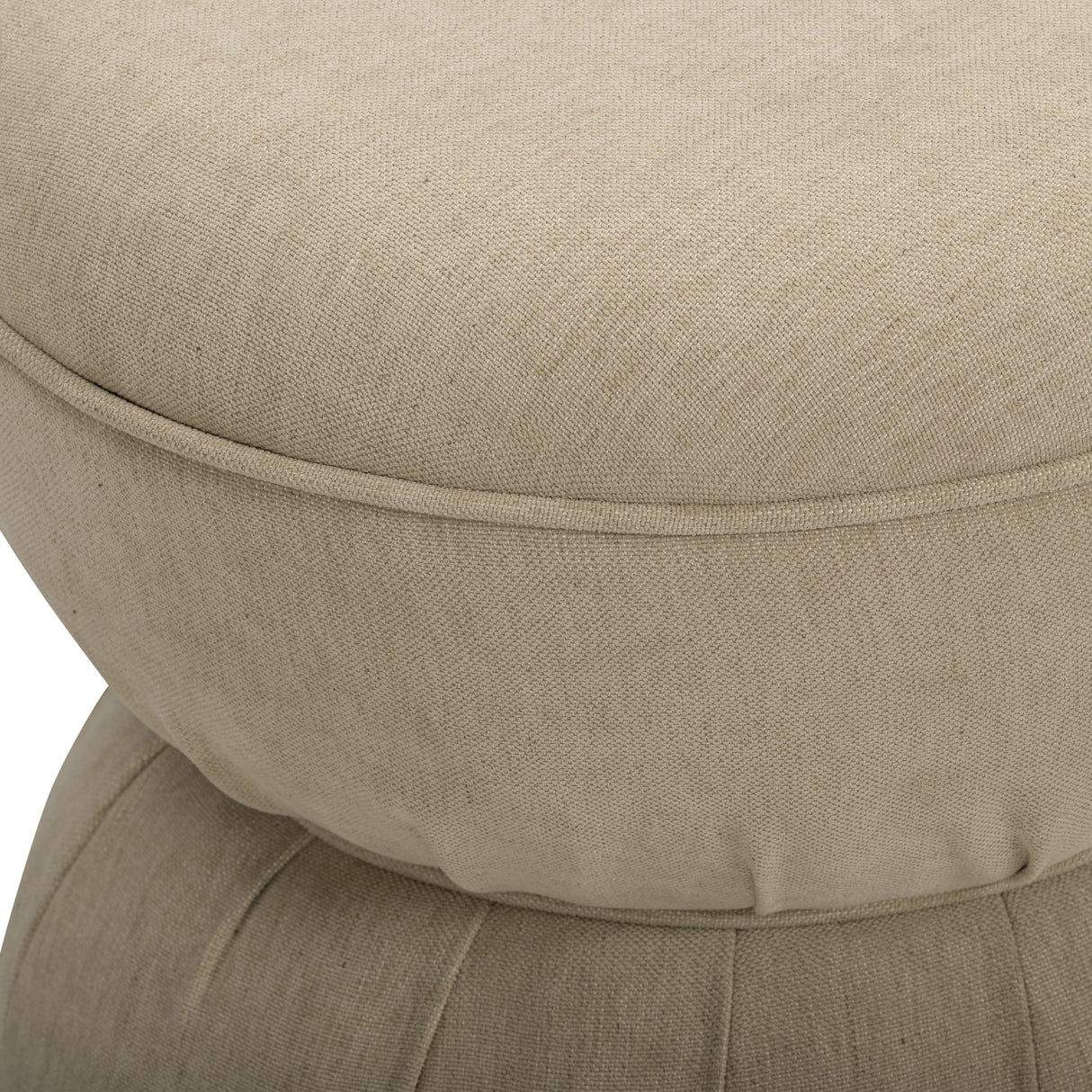 Tomlin Ruched Performance Fabric Game Ottoman by TOV Furniture at Eve Furniture
