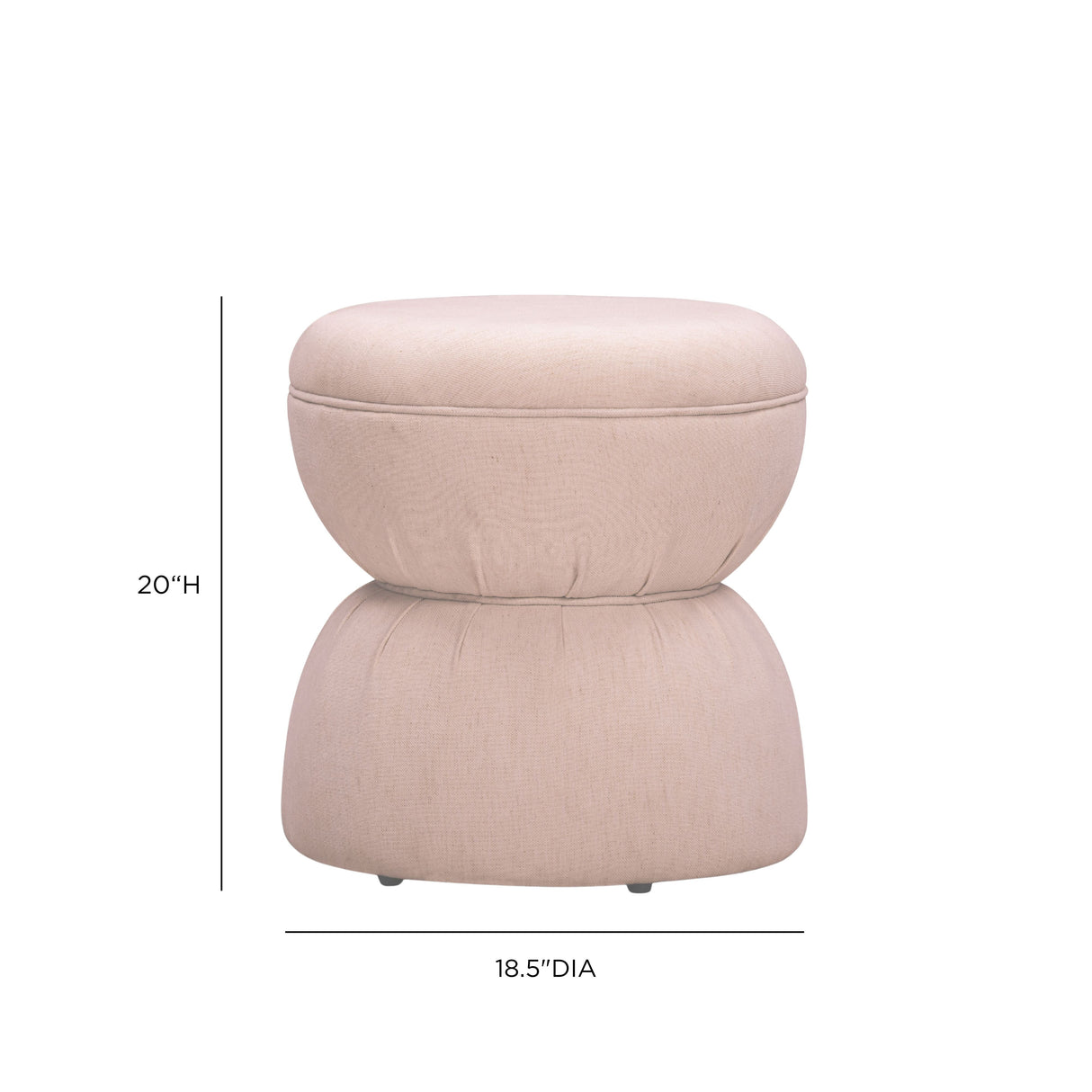 Tomlin Ruched Performance Fabric Game Ottoman by TOV Furniture at Eve Furniture