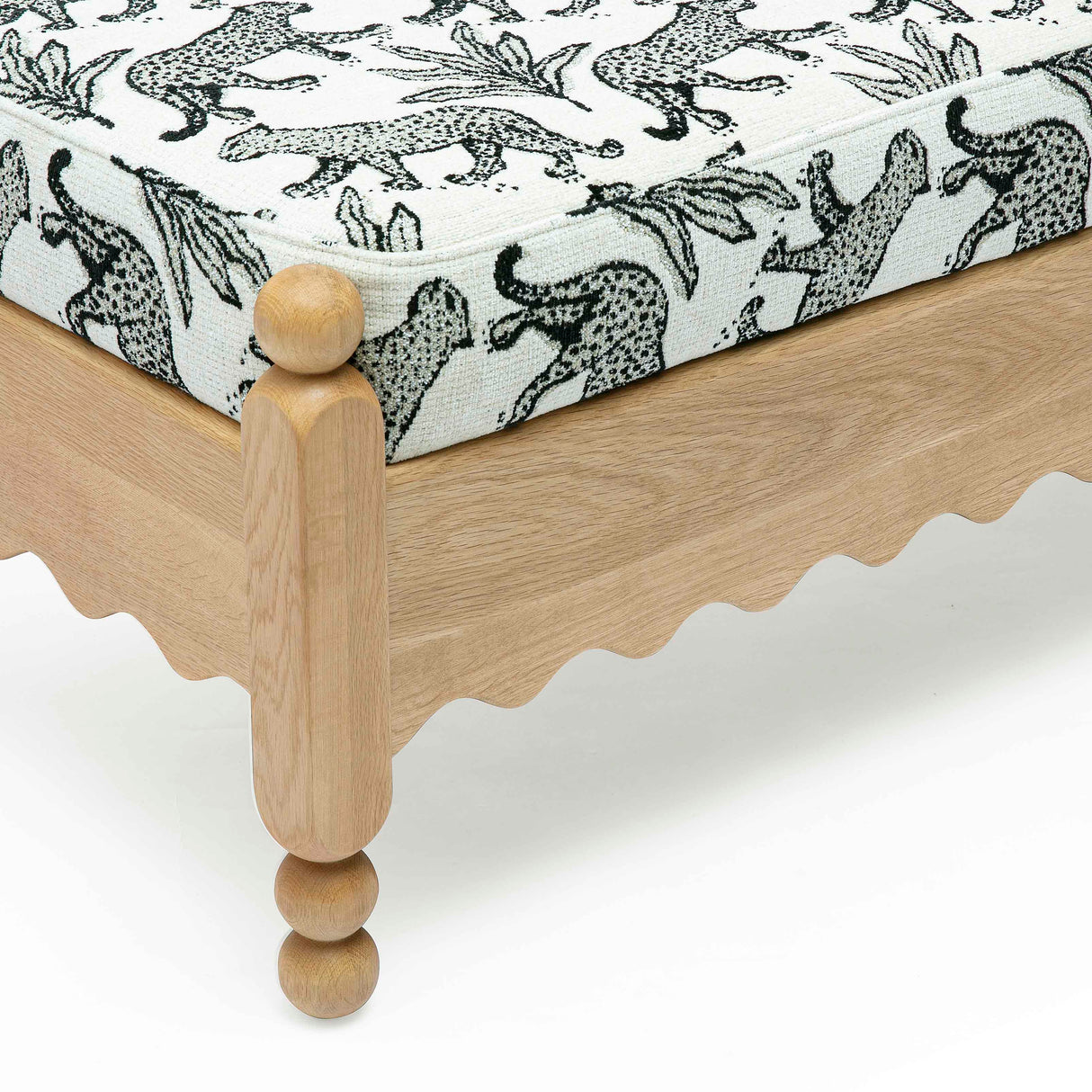 Thelma 56" Leopard Jacquard Bench by TOV Furniture at Eve Furniture