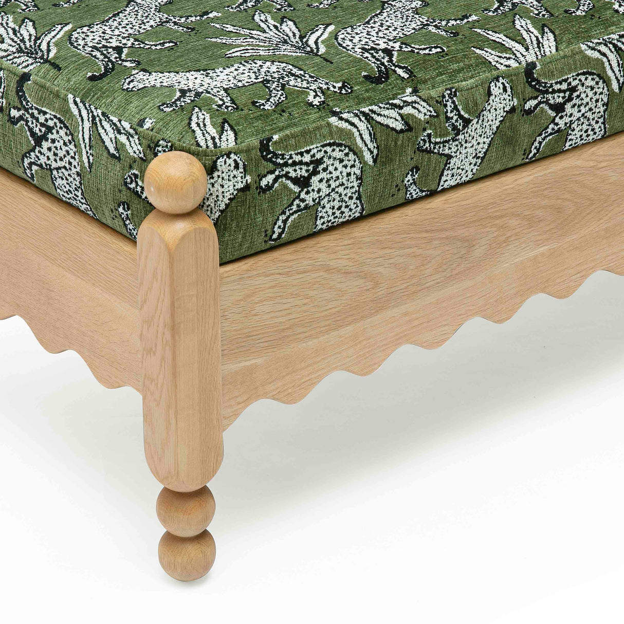 Thelma 56" Leopard Jacquard Bench by TOV Furniture at Eve Furniture