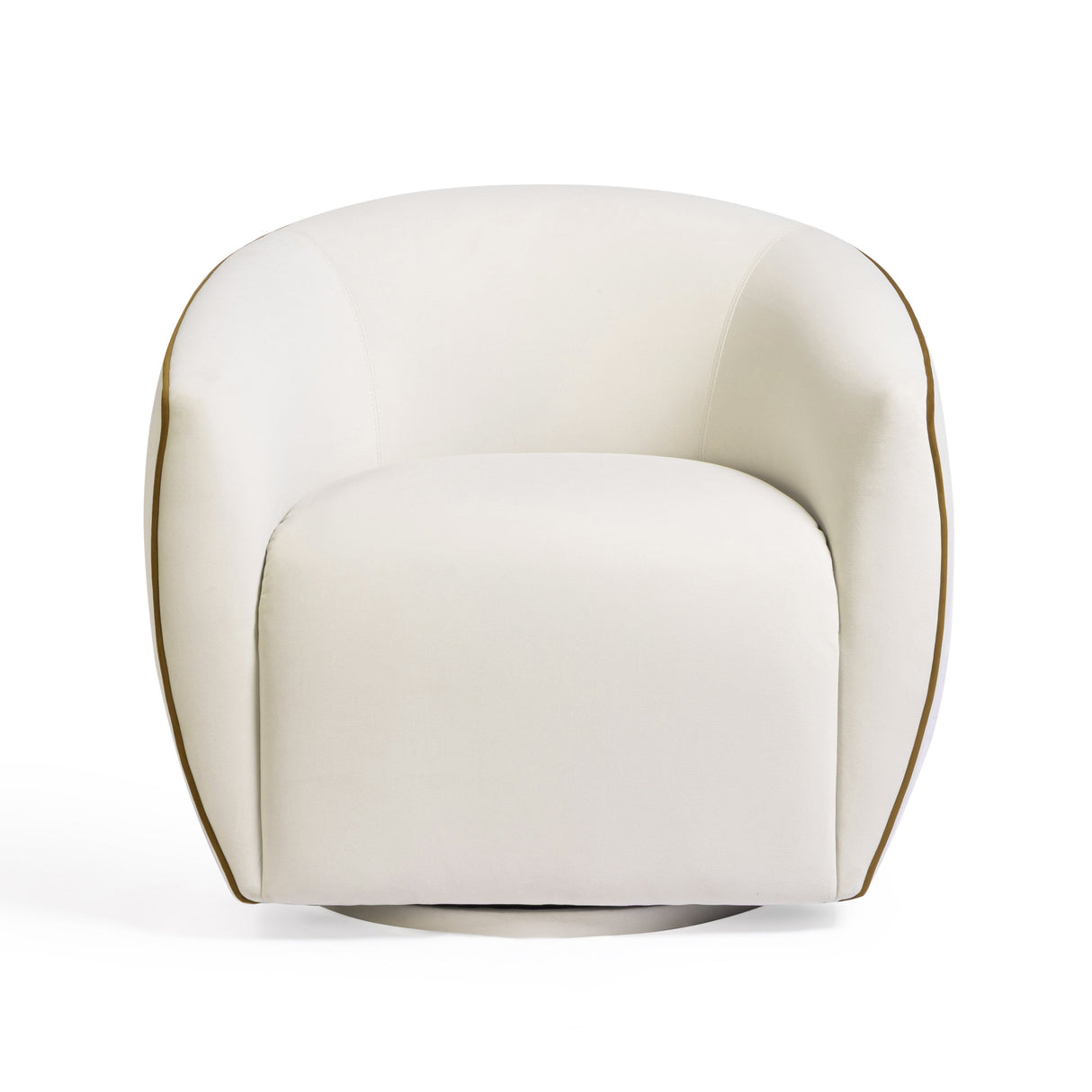 Jordan Contrast Piping Velvet Swivel Chair by TOV Furniture at Eve Furniture