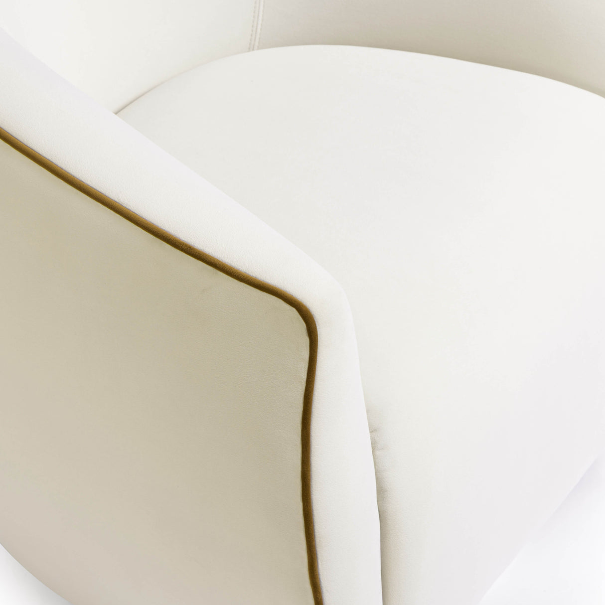 Jordan Contrast Piping Velvet Swivel Chair by TOV Furniture at Eve Furniture