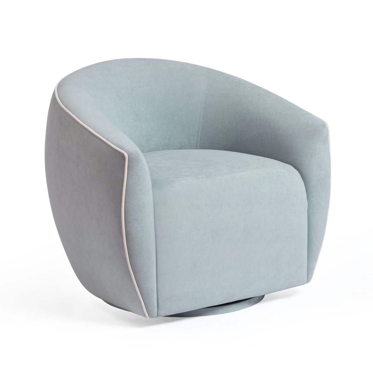 Jordan Contrast Piping Velvet Swivel Chair by TOV Furniture at Eve Furniture