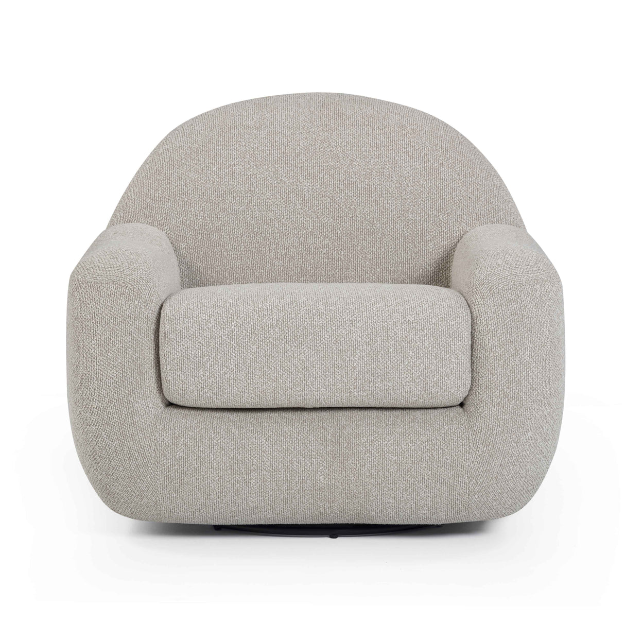 Tiago Warm Grey Boucle Swivel Chair by TOV Furniture at Eve Furniture