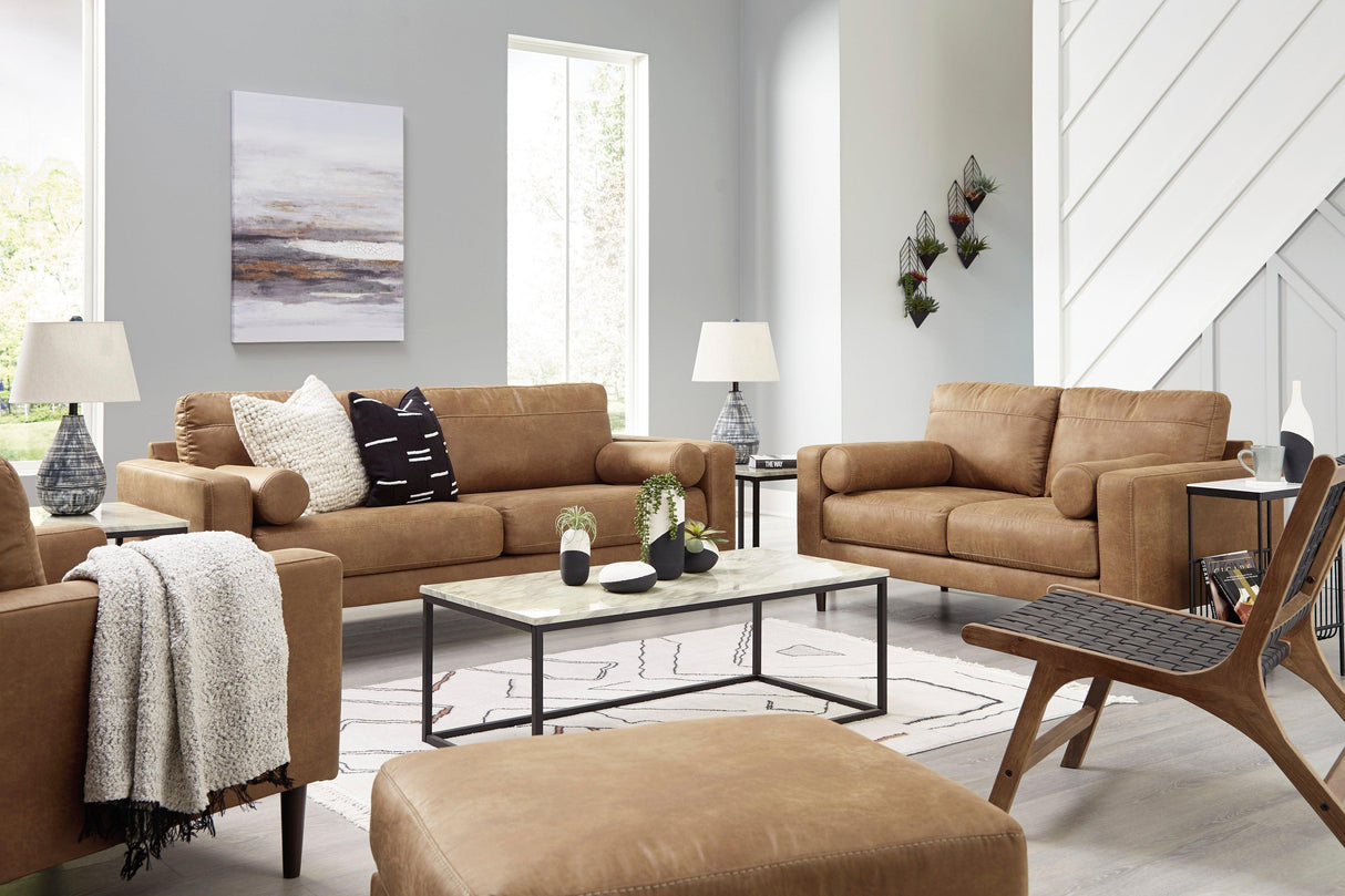 Telora Caramel Living Room Set by Ashley at Eve Furniture