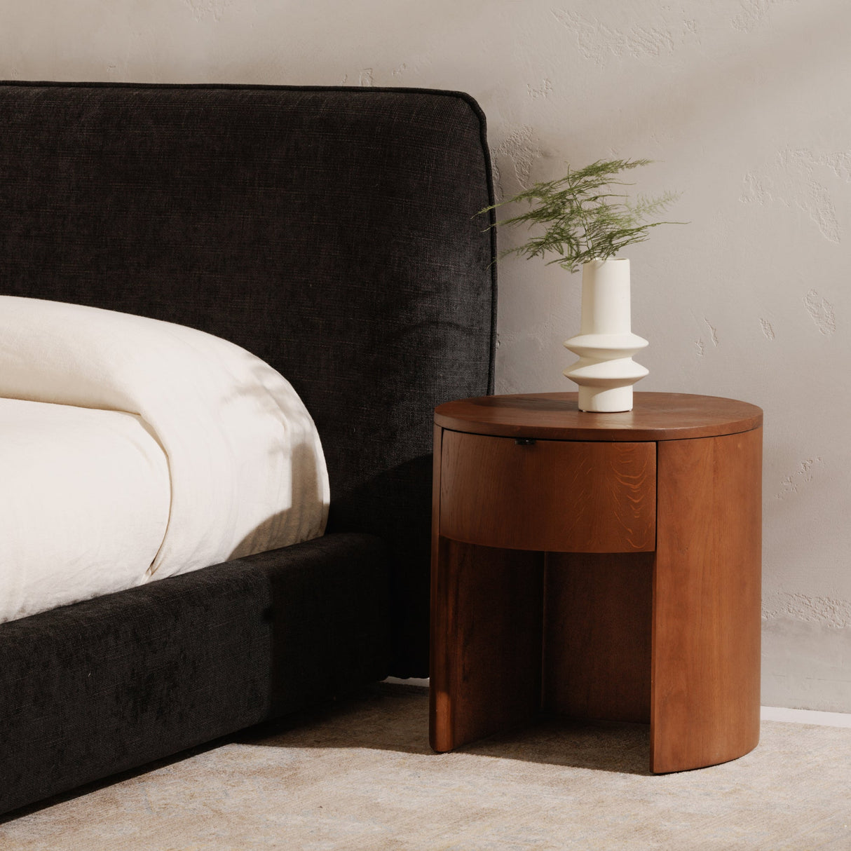 Theo Brown One Drawer Nightstand by Moe's Home at Eve Furniture