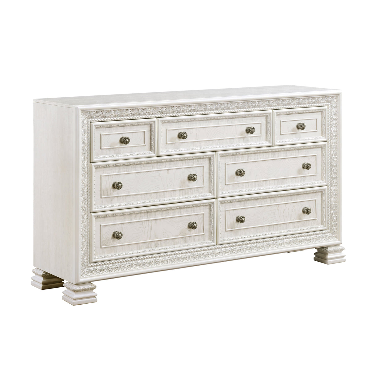 Theodora Pearl White Dresser by Homelegance at Eve Furniture