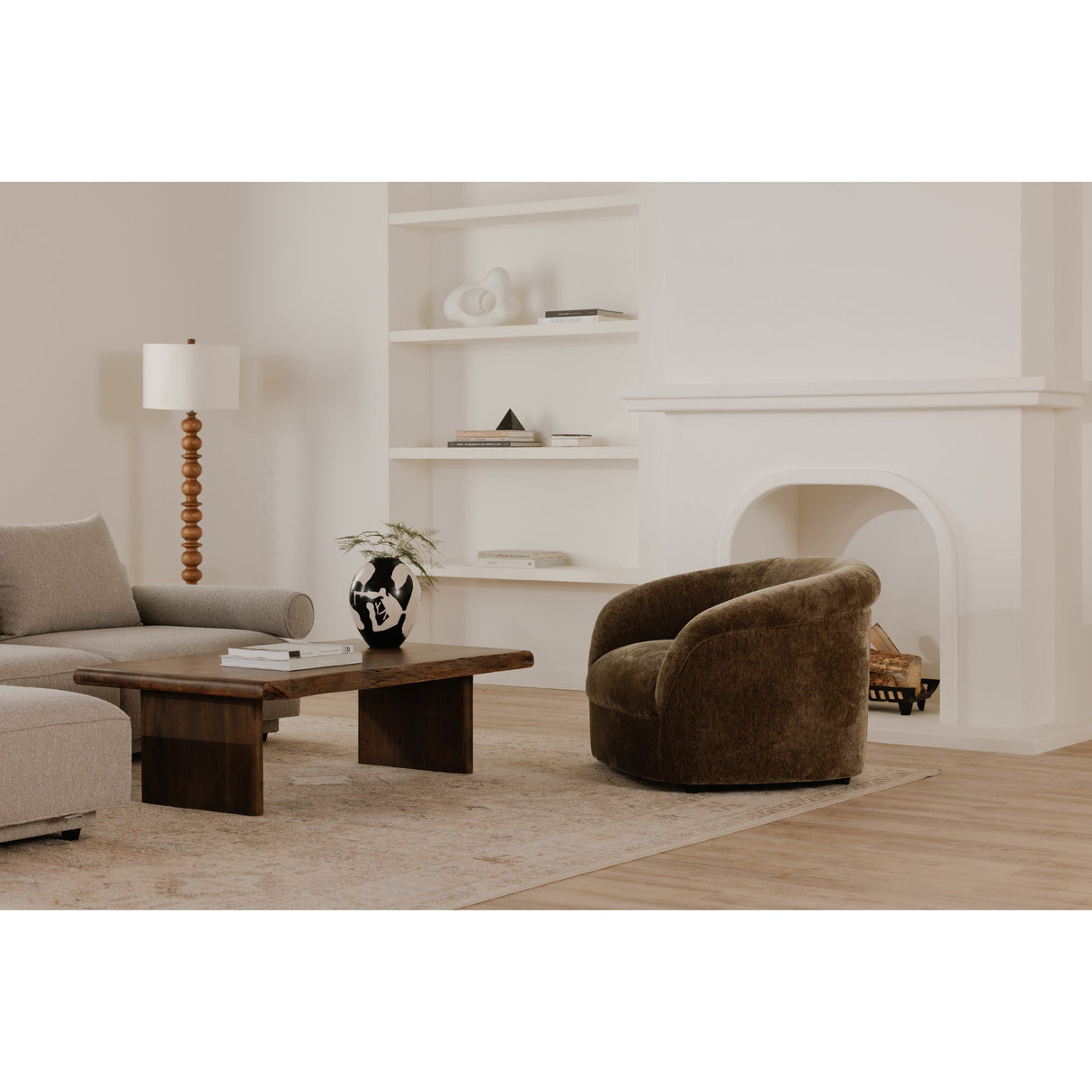 Thora Dark Green Lounge Chair by Moe's Home at Eve Furniture