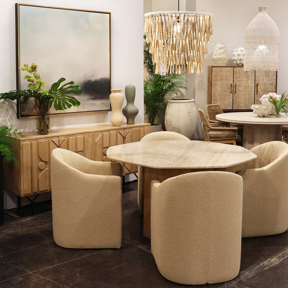 Thora Dining Chair, Sand by Dovetail at Eve Furniture