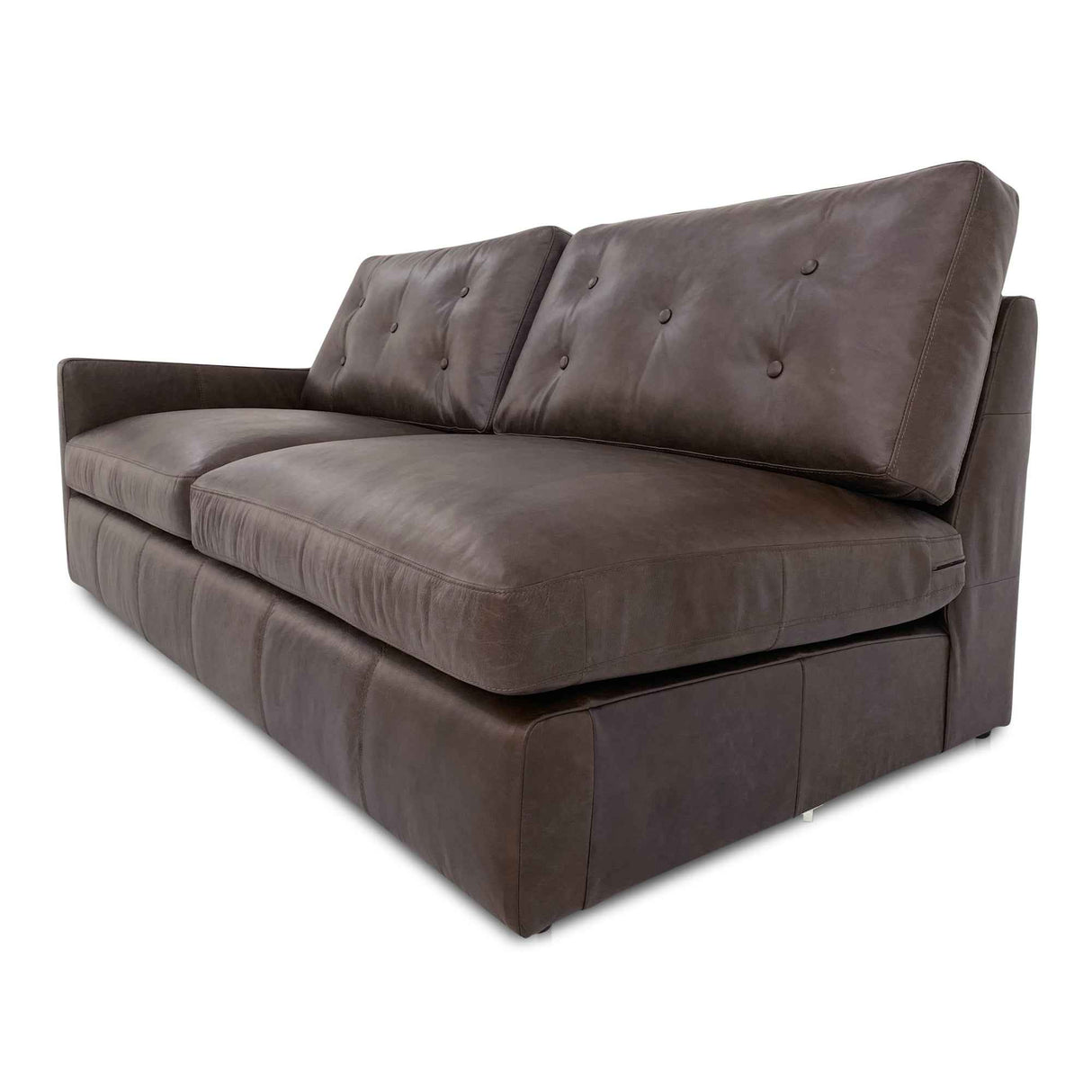 Thurlow Espresso Brown Leather Left Arm Facing Sofa by Moe's Home at Eve Furniture