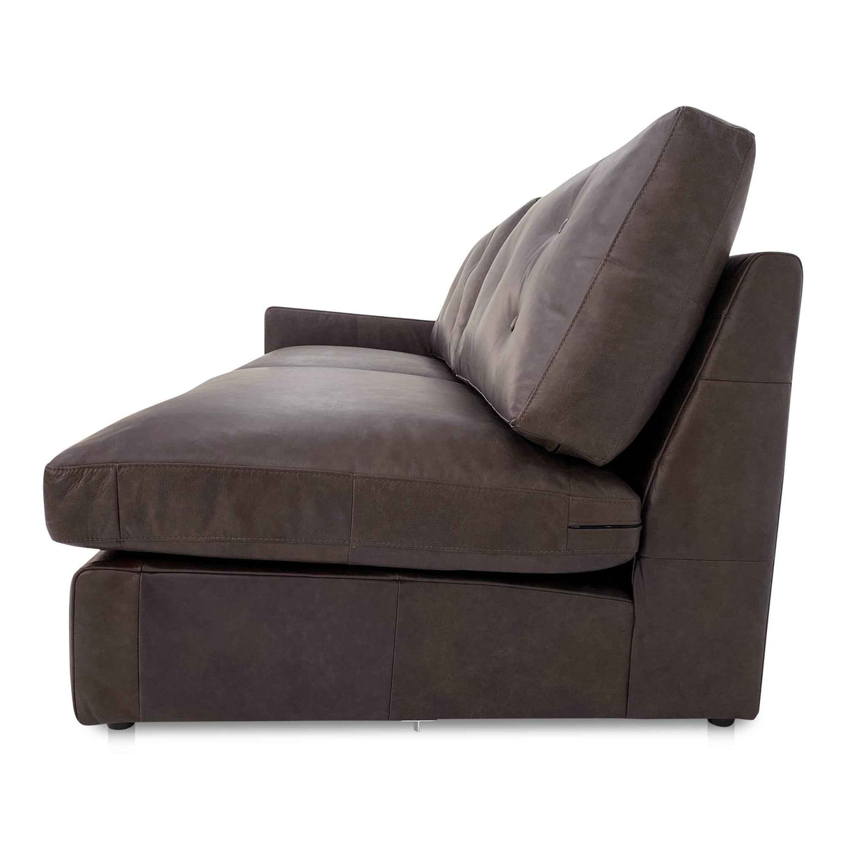 Thurlow Espresso Brown Leather Left Arm Facing Sofa by Moe's Home at Eve Furniture