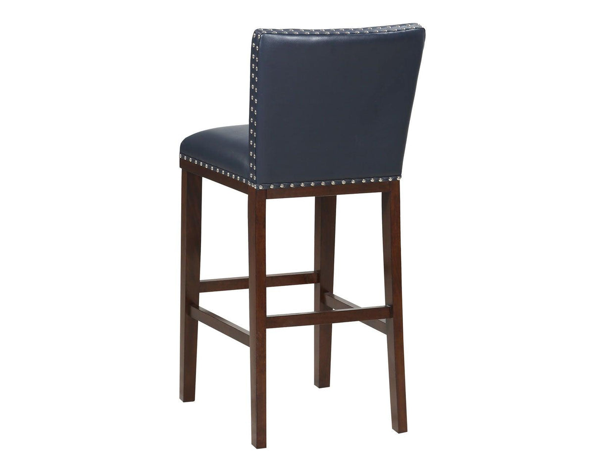 Tiffany 30″ Bar Stool, Navy, Set of 2 by Steve Silver at Eve Furniture