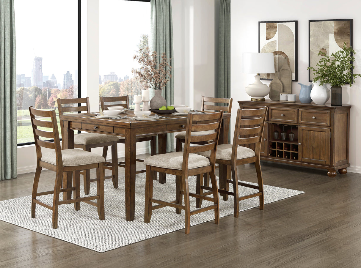 Tigard Cherry Counter Height Chair, Set of 2 by Homelegance at Eve Furniture