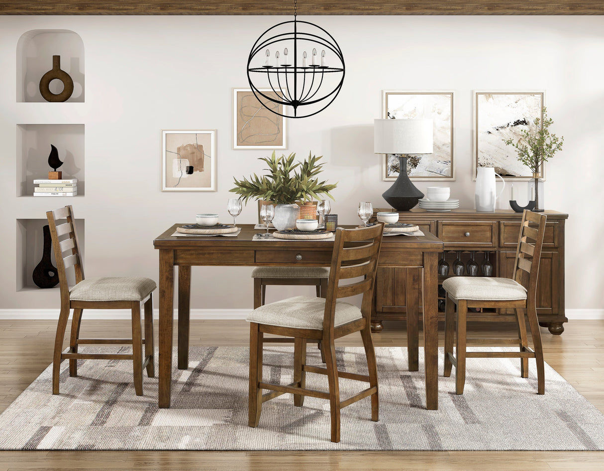 Tigard Cherry Counter Height Set by Homelegance at Eve Furniture