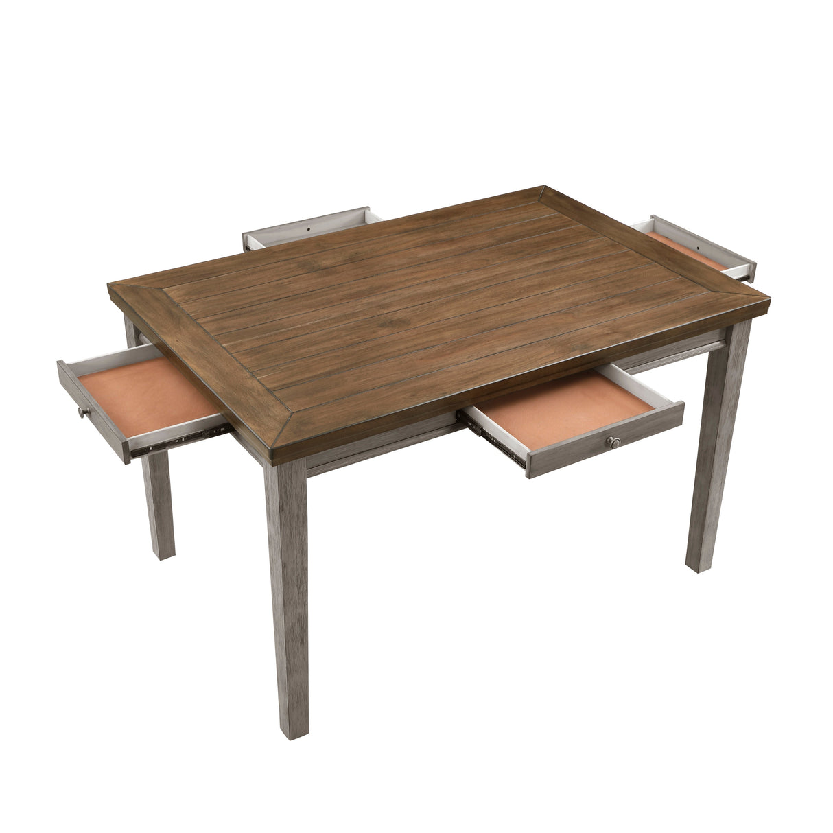 Tigard Cherry/Gray Counter Height Table by Homelegance at Eve Furniture