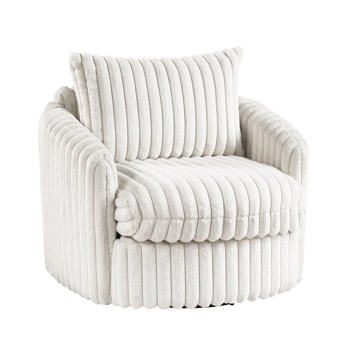 Tomball Beige Swivel Chair by Homelegance at Eve Furniture