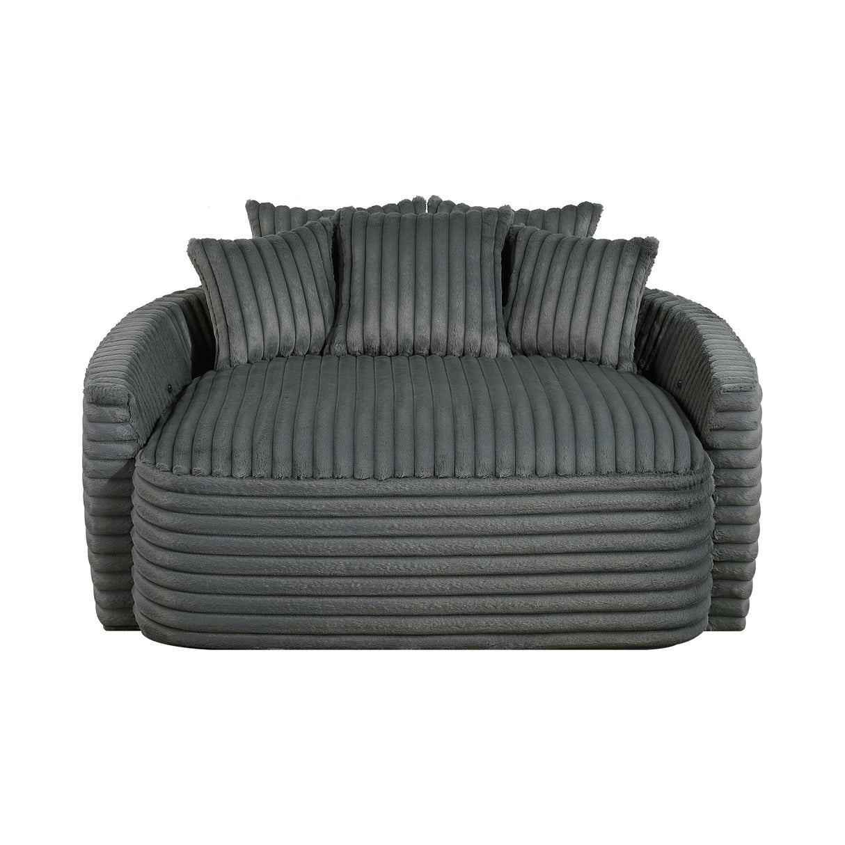 Tomball Dark Gray Oversized Chaise Lounge by Homelegance at Eve Furniture
