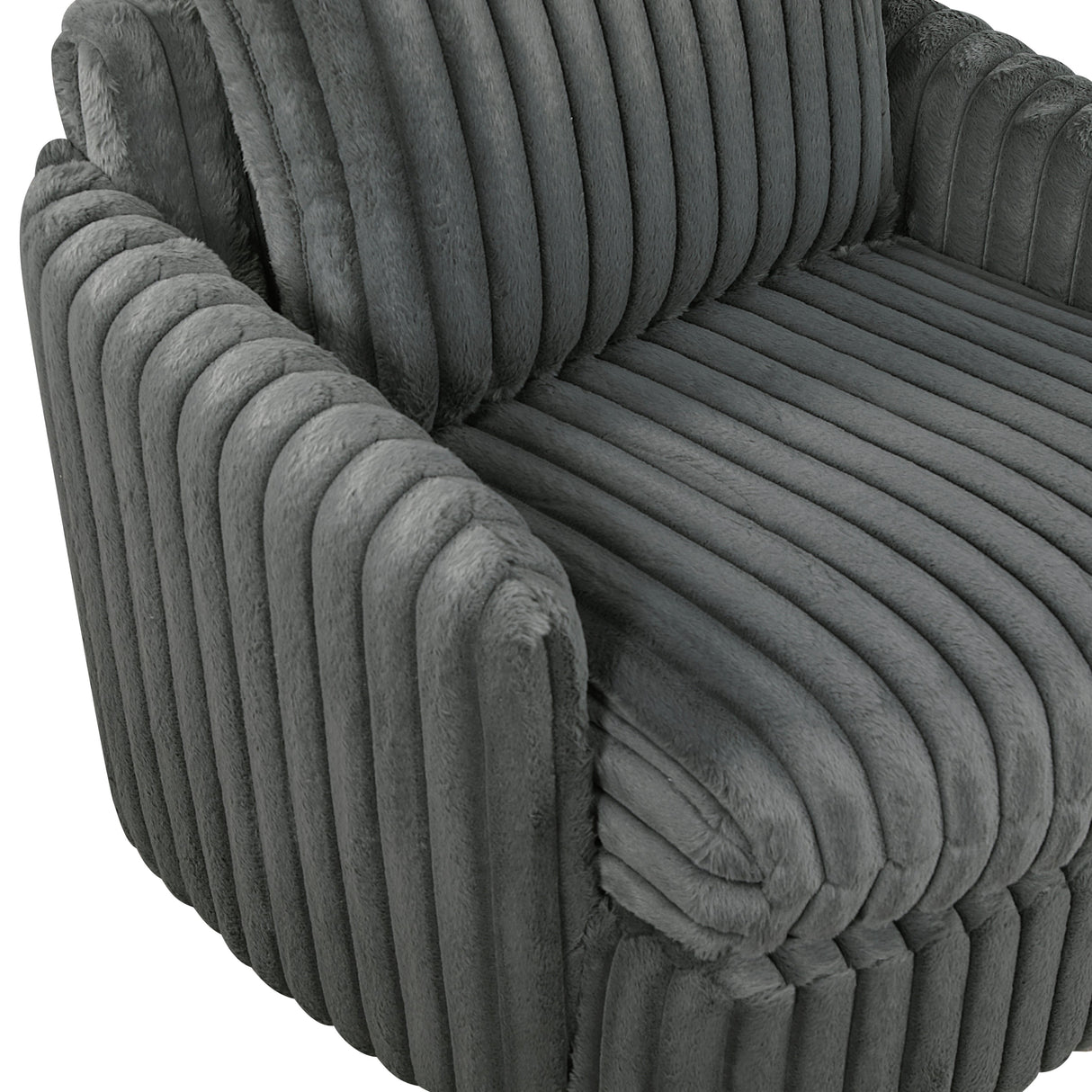 Tomball Dark Gray Swivel Chair by Homelegance at Eve Furniture