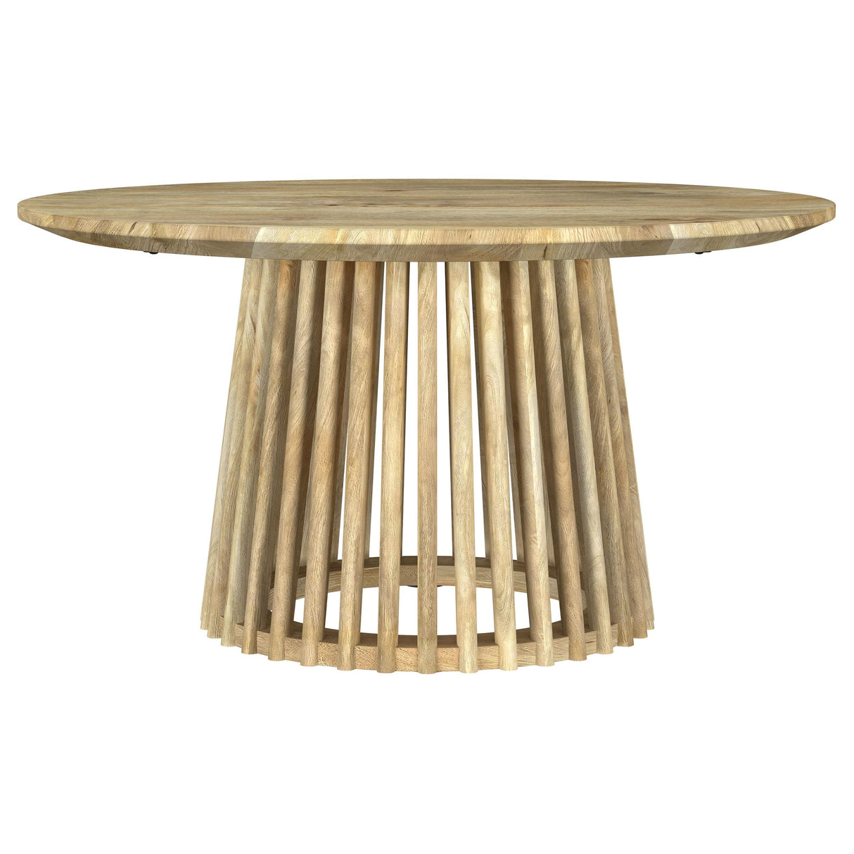 Touhy Natural Mango Round Solid Wood Cocktail Coffee Table by Coaster at Eve Furniture