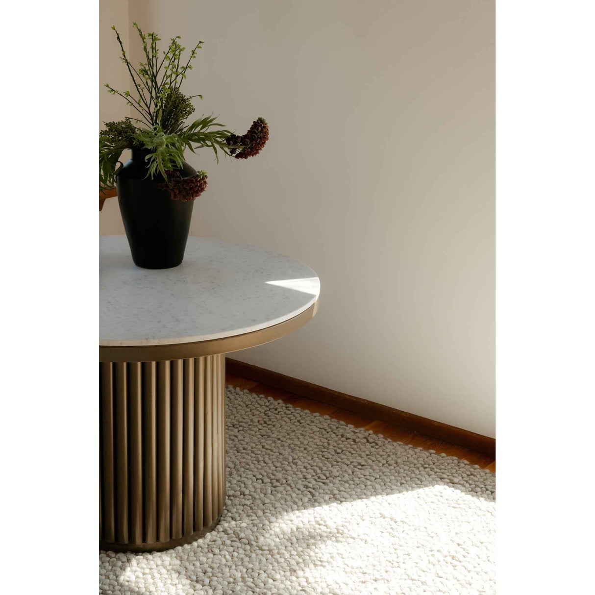 Tower White Marble Dining Table