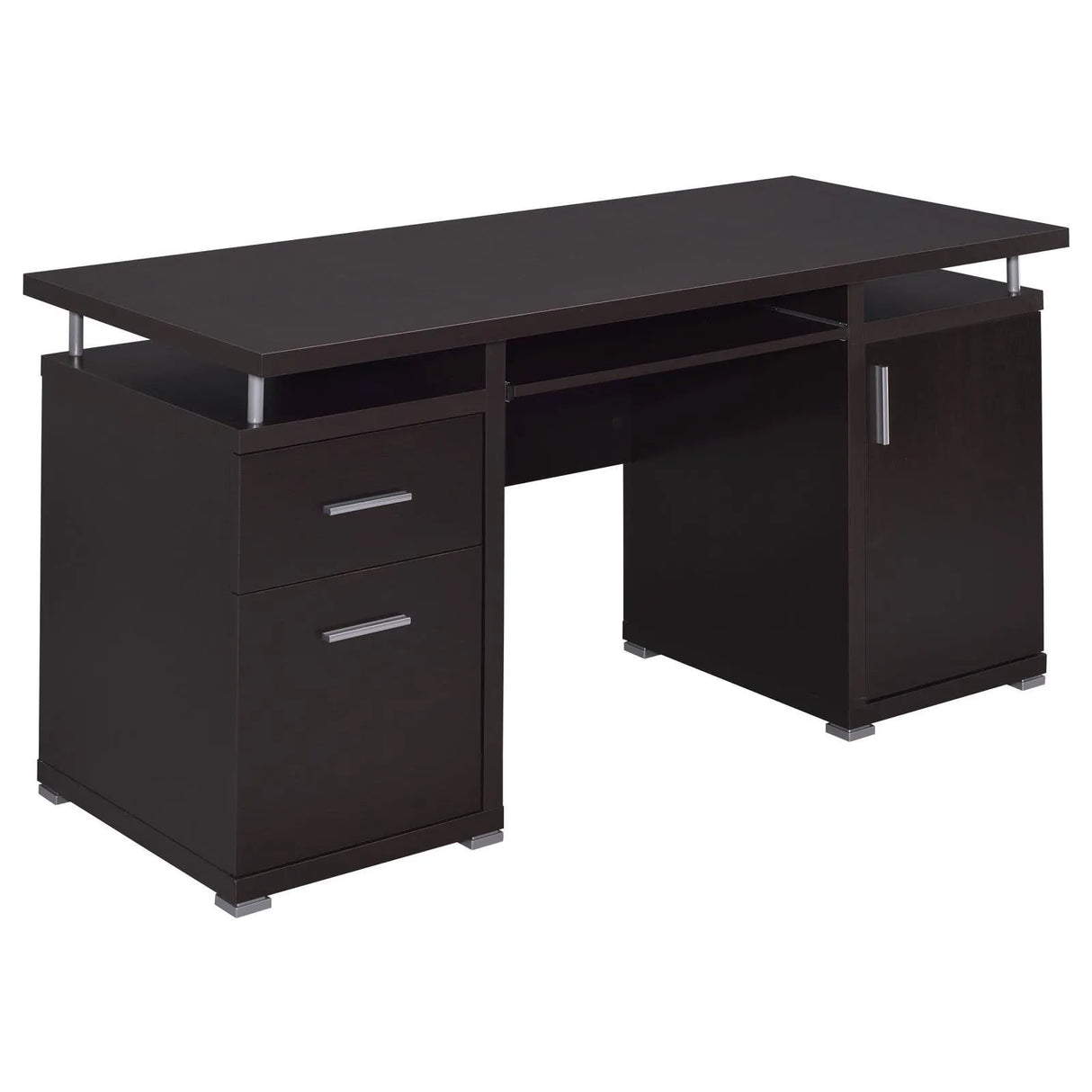 Tracy Cappuccino 2-Drawer Computer Desk by Coaster at Eve Furniture
