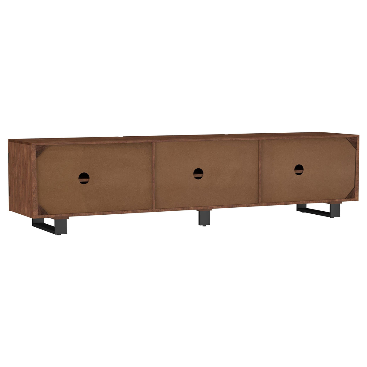 Trask Mango Brown 86-inch Wood TV Stand Media Console by Coaster at Eve Furniture