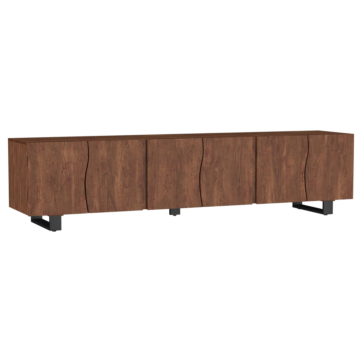 Trask Mango Brown 86-inch Wood TV Stand Media Console by Coaster at Eve Furniture