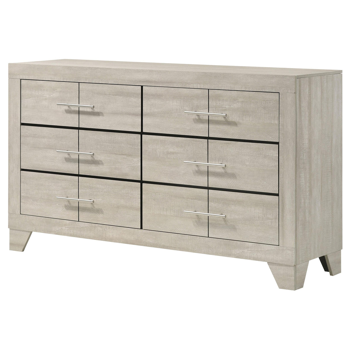 Trenton Rustic Cream 6-Drawer Bedroom Dresser by Coaster at Eve Furniture