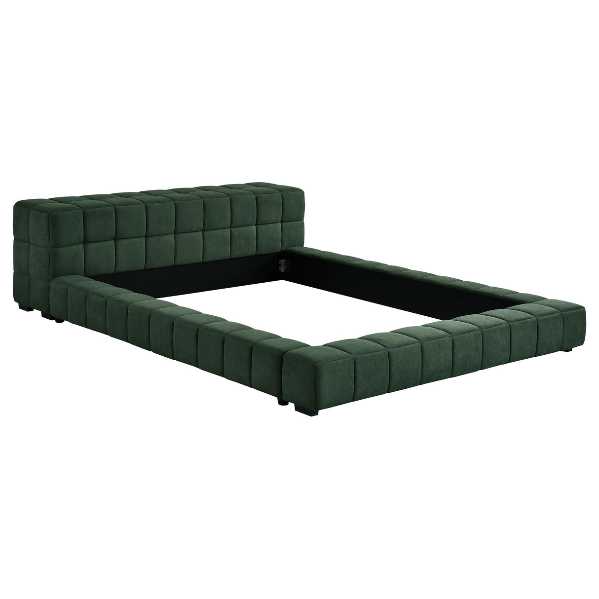 Trinity Upholstered Cal King Platform Bed Green by Coaster at Eve Furniture