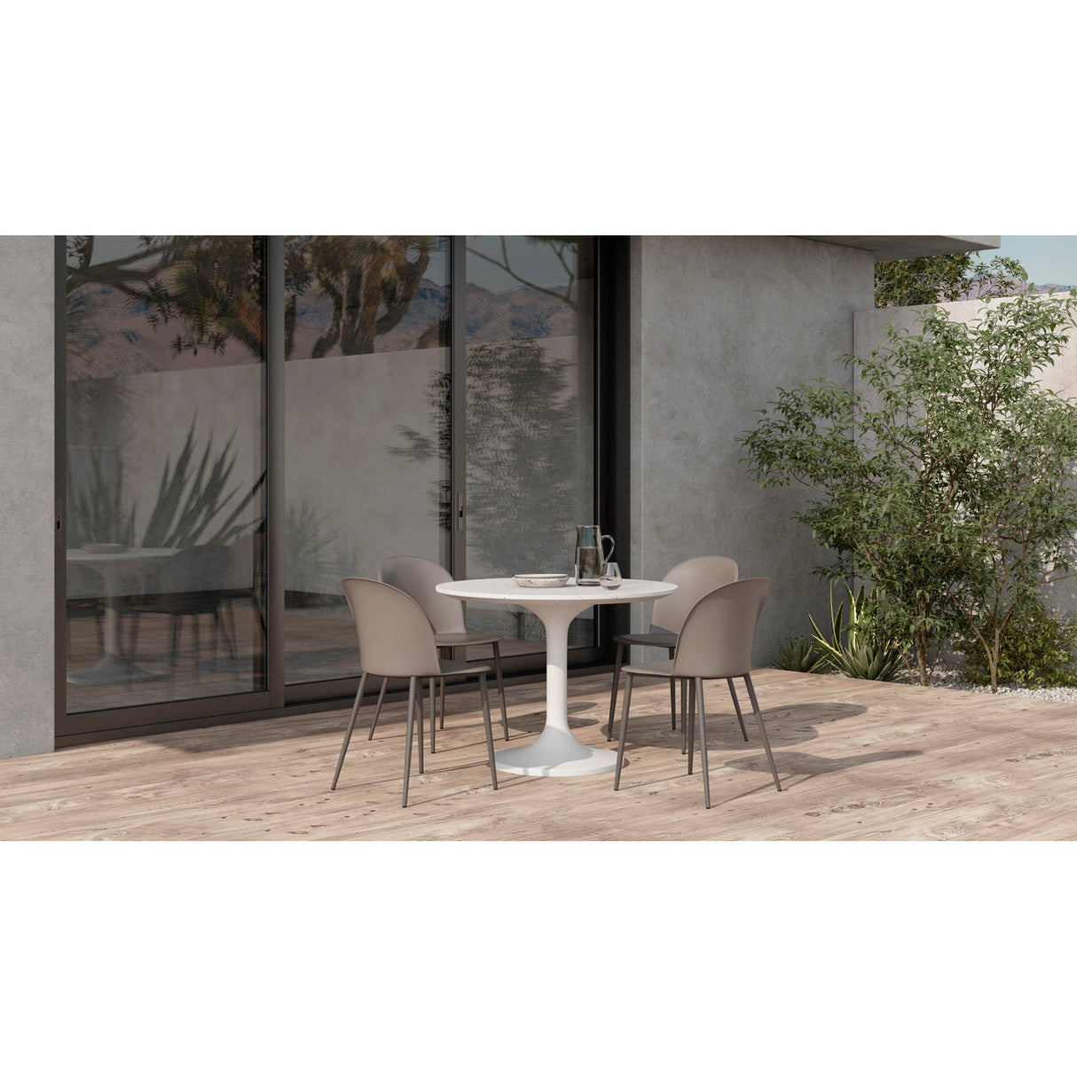 Tuli Light Grey Café Table by Moe's Home at Eve Furniture