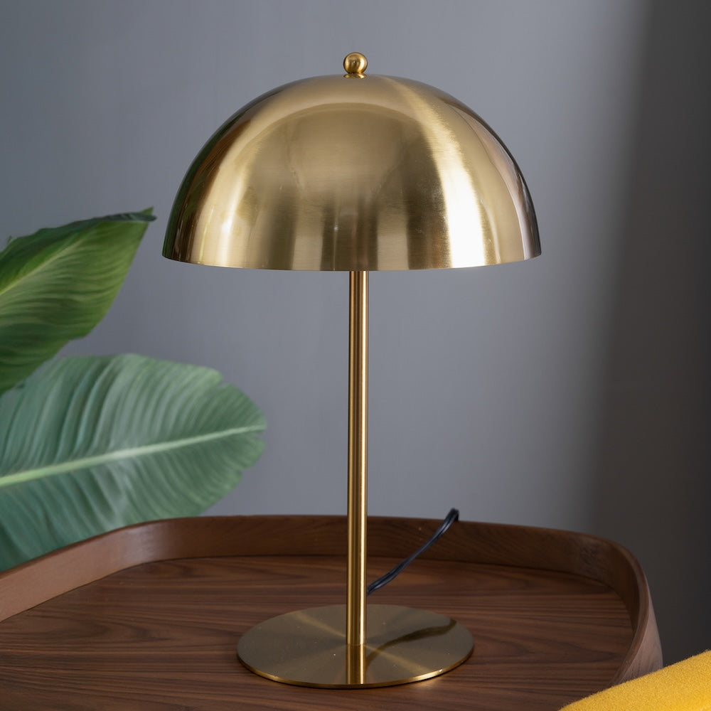Tundra Table Lamp - Gold outer - White inner by Ashcroft Imports at Eve Furniture