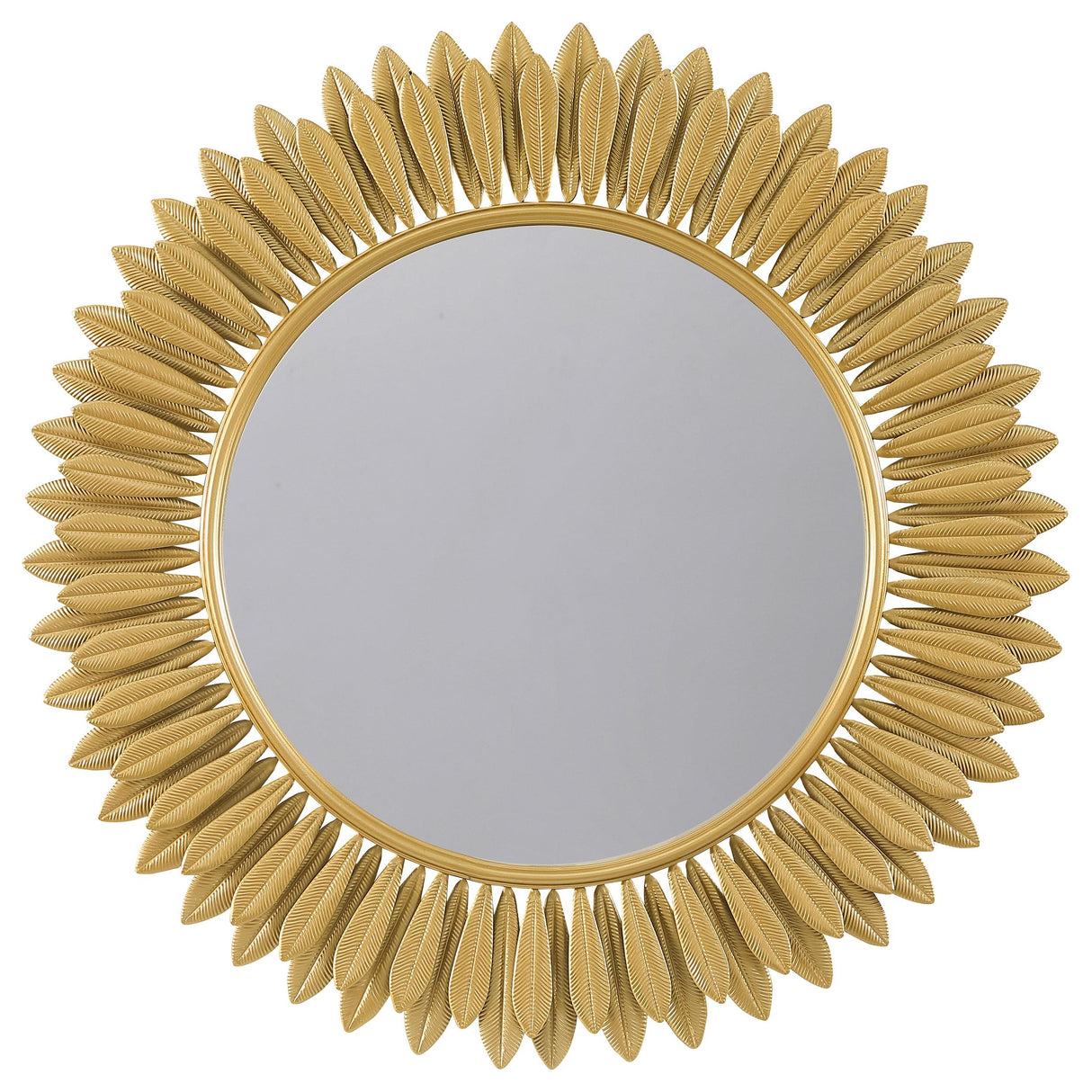 Tuscany Gold 35 x 35 Inch Sunburst Wall Mirror by Coaster at Eve Furniture