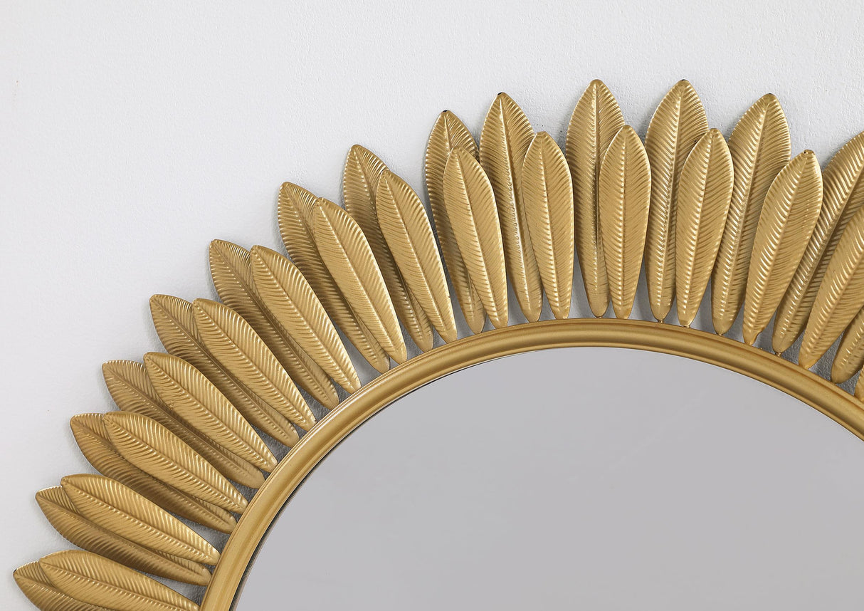 Tuscany Gold 35 x 35 Inch Sunburst Wall Mirror by Coaster at Eve Furniture