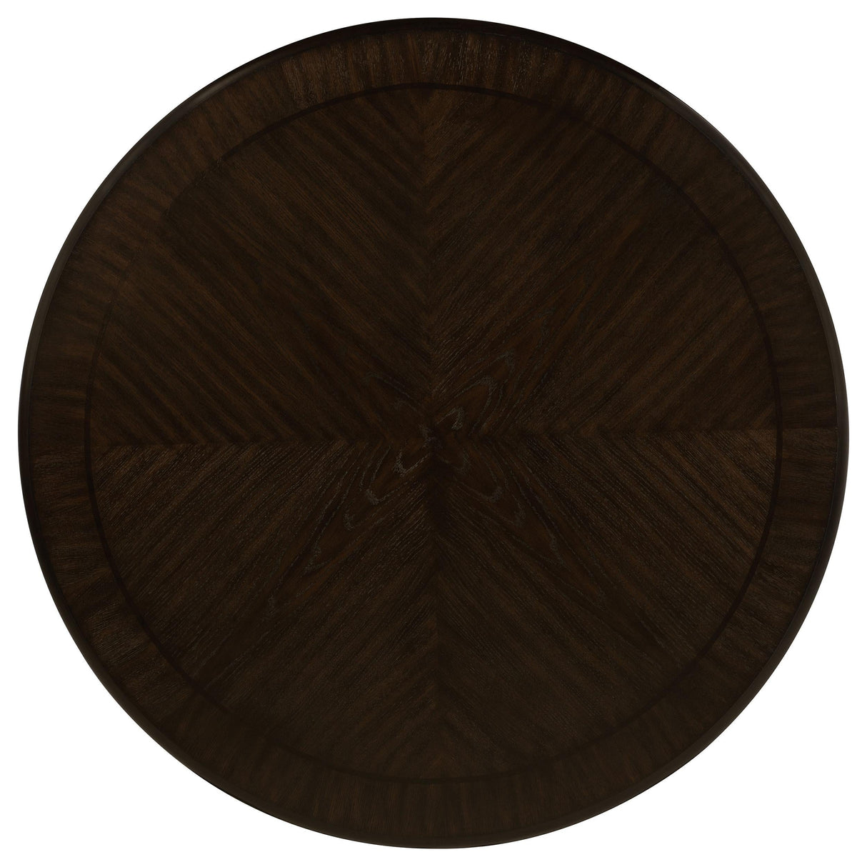 Twyla Dark Cocoa Round Dining Table with Drawer by Coaster at Eve Furniture