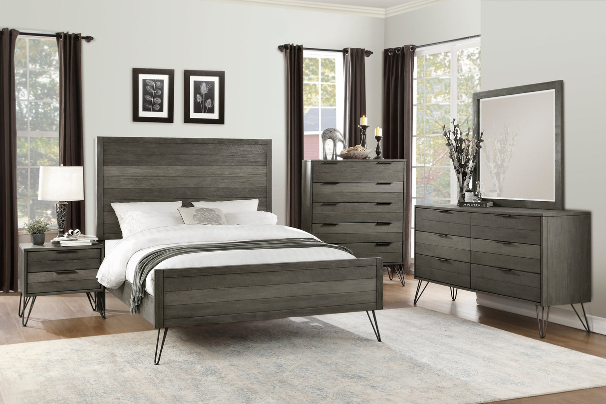 Urbanite Gray Panel Bedroom Set by Homelegance at Eve Furniture