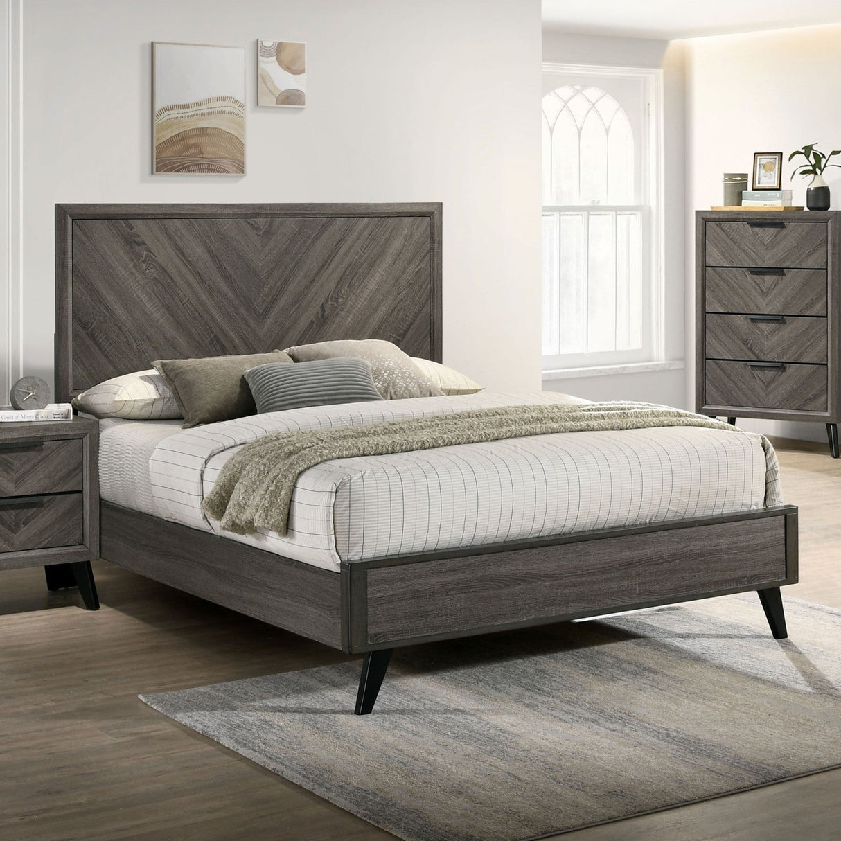 Vagan Gray King Bed by Furniture of America at Eve Furniture